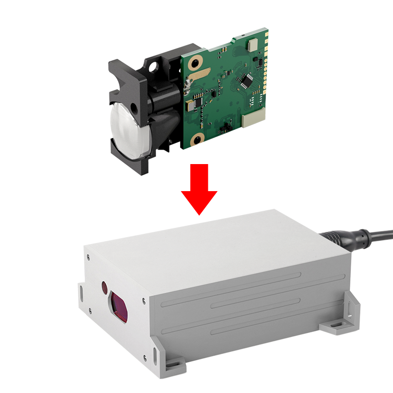 Industrial Laser Measurement - เซ็นเซอร์วัดระยะทางด้วยเลเซอร์ 20Hz กันน้ำ IP67 สำหรับอุตสาหกรรมก่อสร้าง พร้อมพอร์ตเชื่อมต่อ