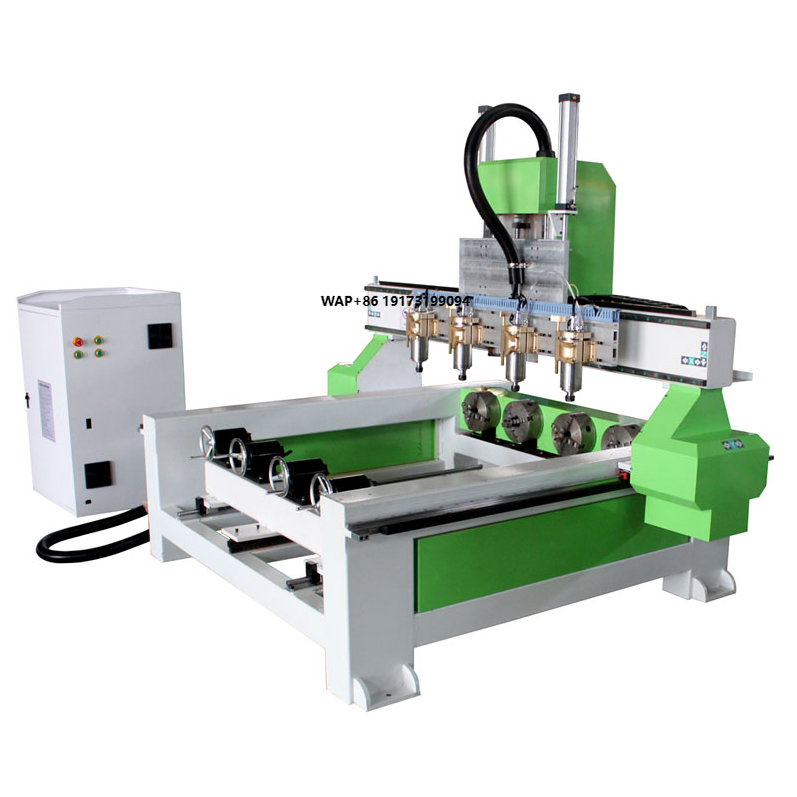 Cnc Router Machine - เครื่องแกะสลักซีเอ็นซีแบบ 4 แกนหมุน สำหรับงานแกะสลักไม้ ทำบันได