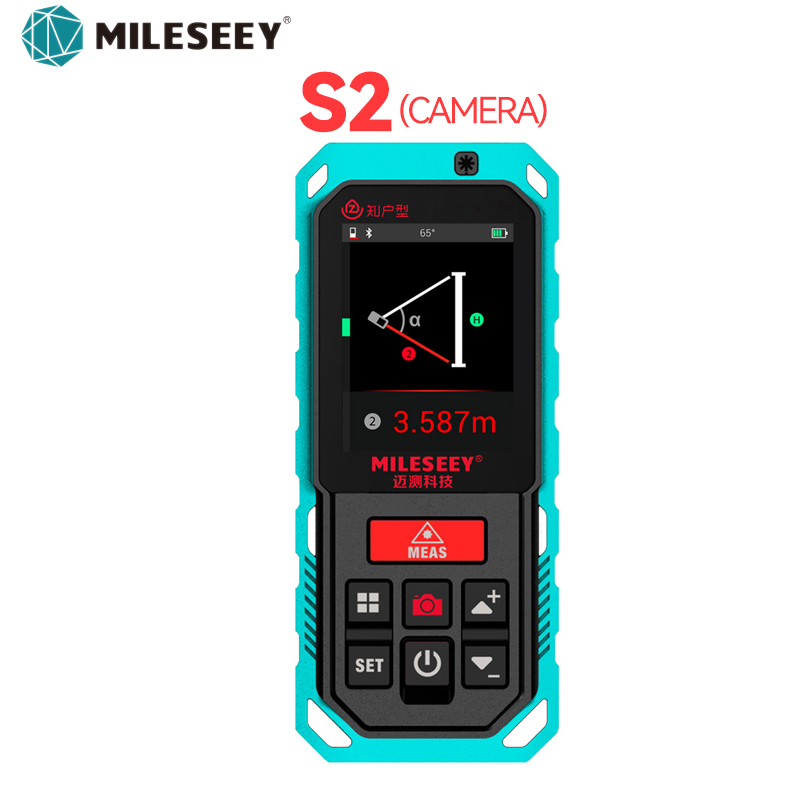 Industrial Laser Sensor - เครื่องวัดระยะทางด้วยเลเซอร์ Mileseey S2 สำหรับมืออาชีพ ใช้งานกลางแจ้ง รองรับบลูทูธ