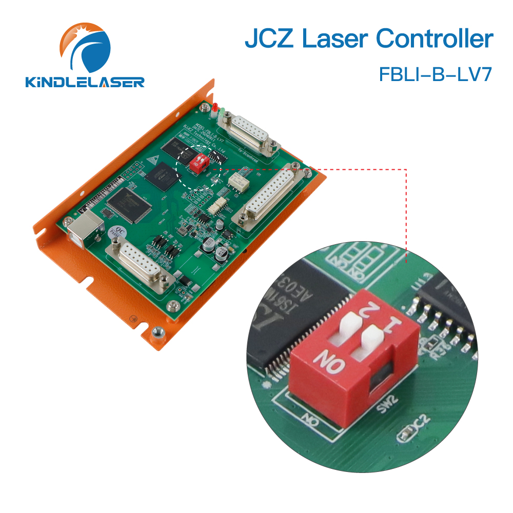 Industrial Laser Sensor - การ์ดควบคุมเลเซอร์ไฟเบอร์ BJJCZ FBLI-B-LV7A ของแท้ พร้อมรองรับแกนหมุน EZCAD2