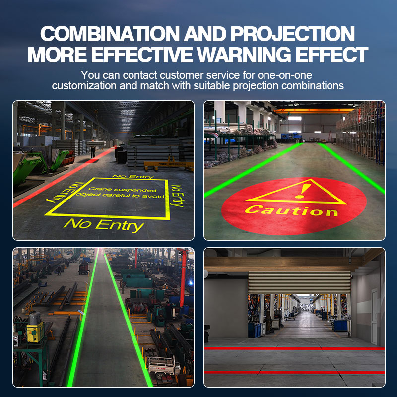 Industrial Laser Line Projector - เครื่องฉายเส้นเลเซอร์นิรภัยสำหรับอุตสาหกรรม ปรับความกว้างการฉายได้ ไฟเตือนขอบเขตสำหรับรถยก สำหรับคลังสินค้าและโรงงาน