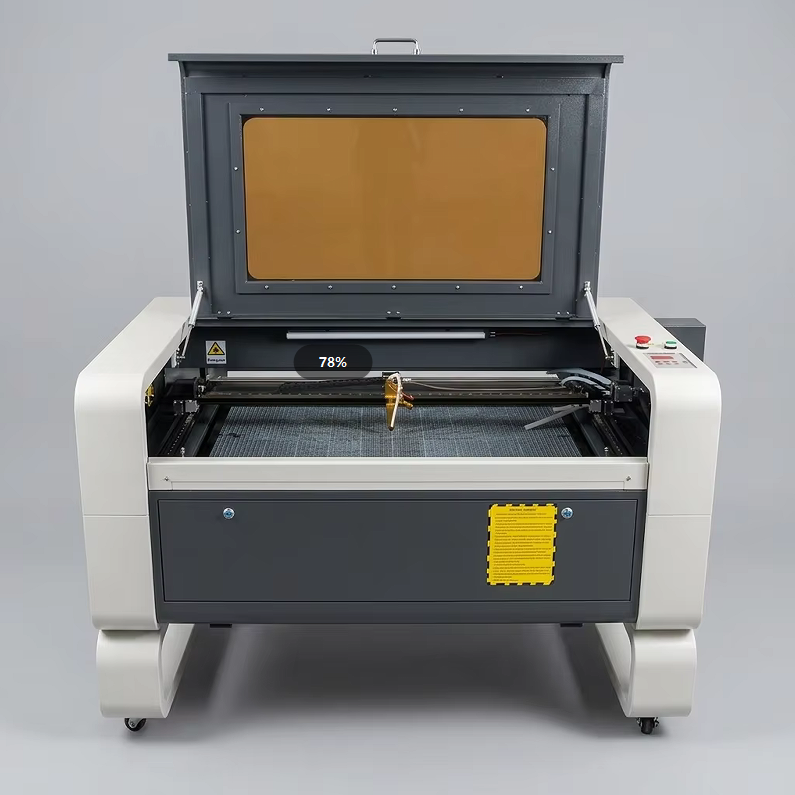 Industrial Laser Fabric Cutting Machine - เครื่องแกะสลักและตัดด้วยเลเซอร์ CO2 รุ่น 9060 ออโต้โฟกัส กำลังไฟ