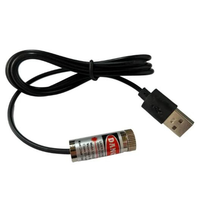 Industrial Laser Line Generator - USB โมดูลเลเซอร์ 12 มม.5 mw ปรับโฟกัสสีแดงเลเซอร์ไดโอดระดับอุตสาหกรรม
