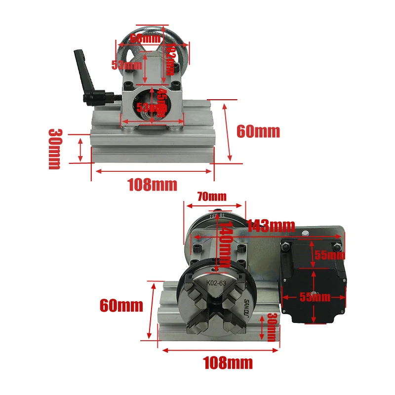 แกนหมุน DIY 4 และ 5 แกน สำหรับ - Cnc Router Machine บทวิจารณ์และราคา