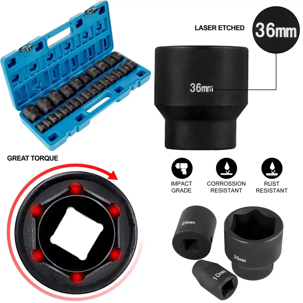 ชุดซ็อกเก็ตแบบเมตริก, ซ็อกเก็ต - Industrial Laser Etching บทวิจารณ์และราคา