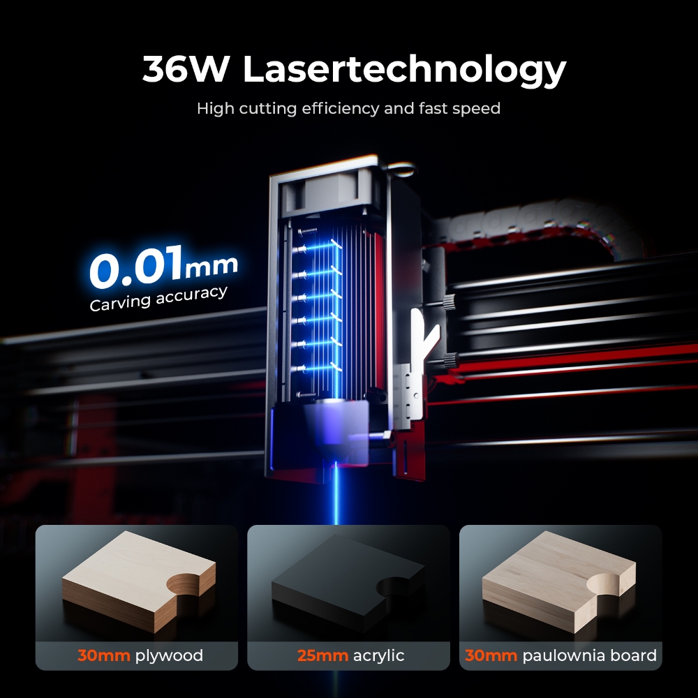 ACMER S2 PRO 36W/48W เครื่องแก - Industrial Laser Sensor บทวิจารณ์และราคา