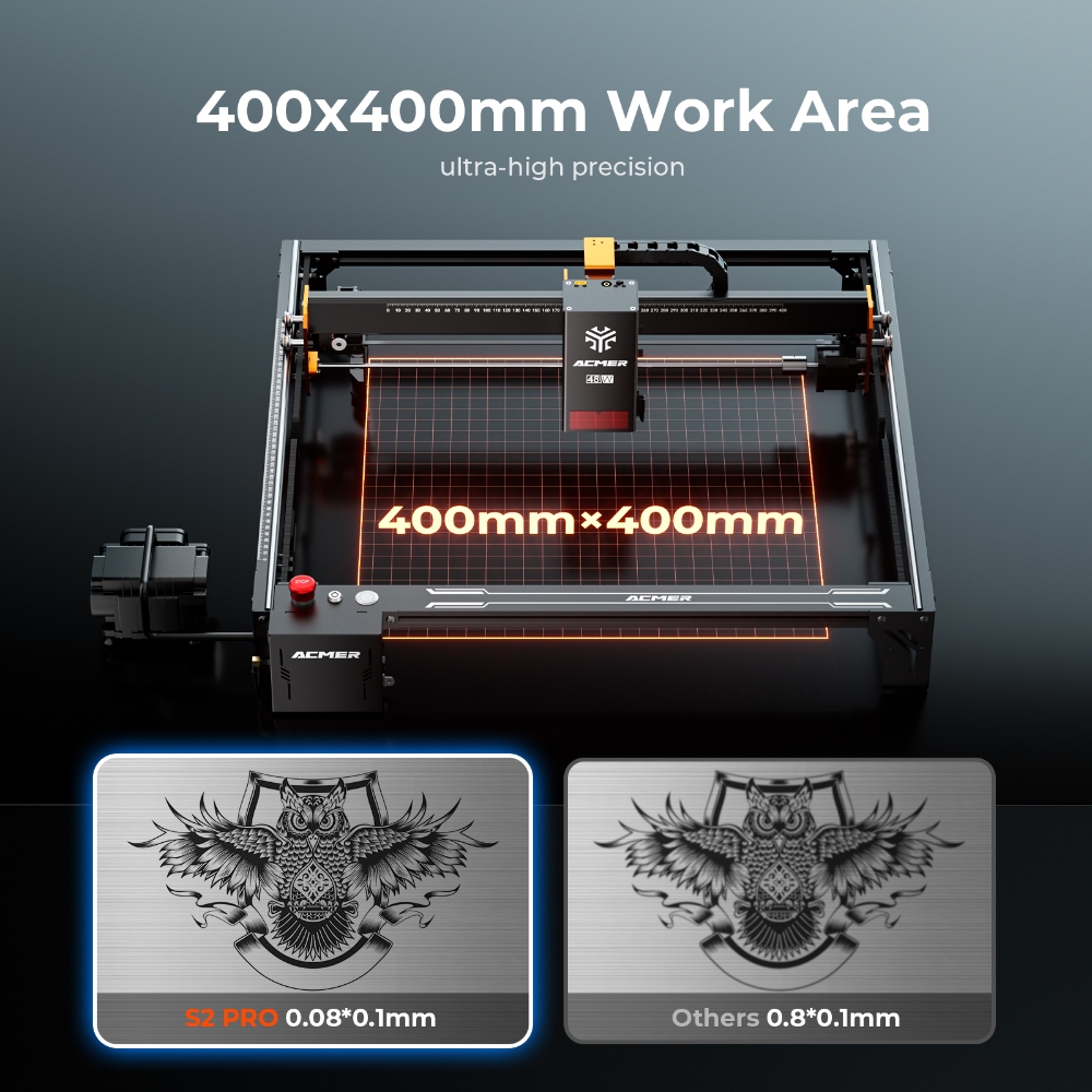 ACMER S2 PRO 36W/48W เครื่องแก - Industrial Laser Sensor บทวิจารณ์และราคา